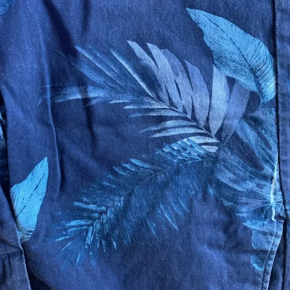 Men cotton blend short, ultimate slim, built-in flex. Size 34, printed blue. - Picture 2 of 7